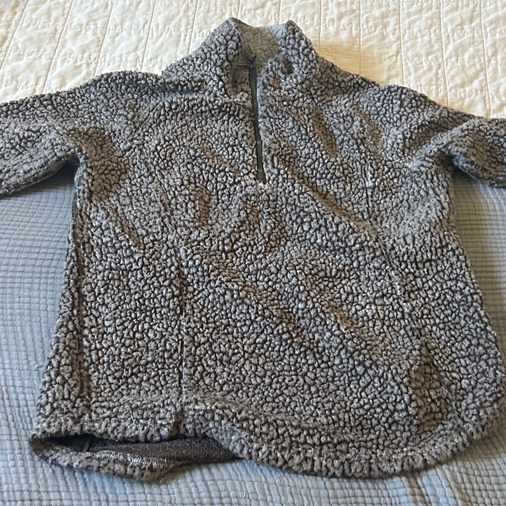 Teddy half zip sweater